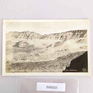 Vtg 1930s Haleakala Crater Maui Hawaii Postcard Real Photo RPPC Mauna Kea Loa